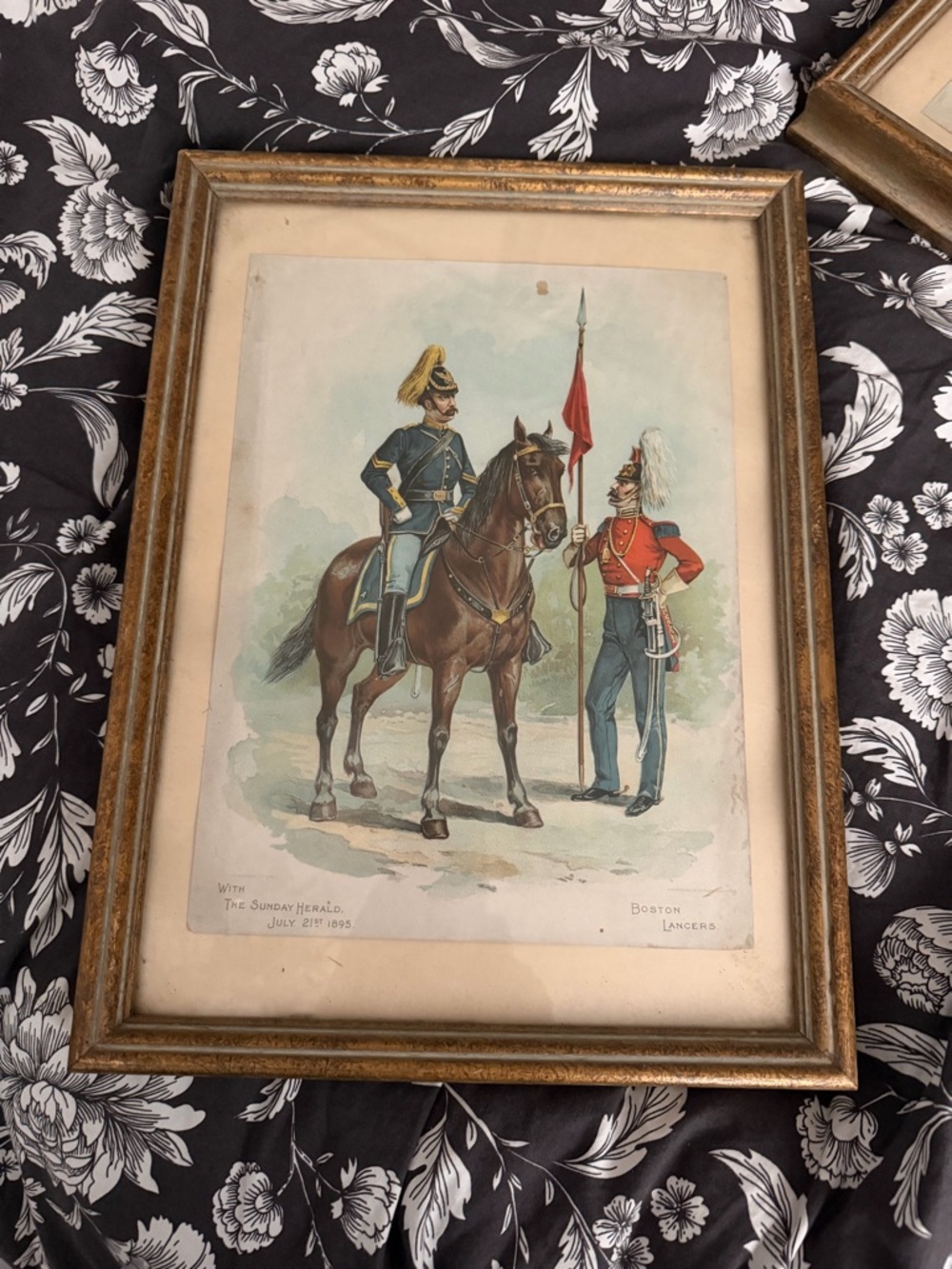 Vintage Framed Boston Lancers Art Print
